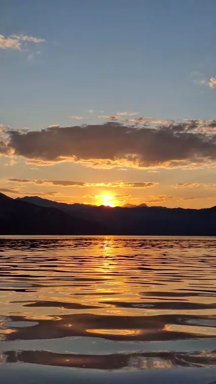 Sunset over Skadar Lake